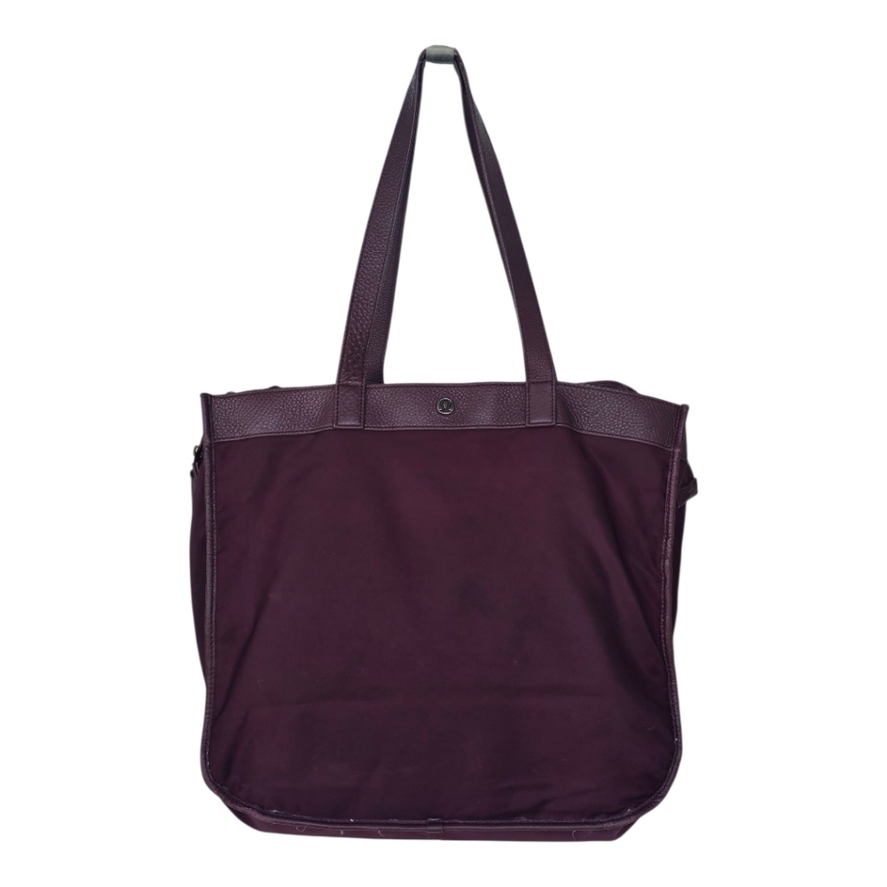 Lululemon Now And Always Tote Handbag Burgundy Women 13x15 Inches